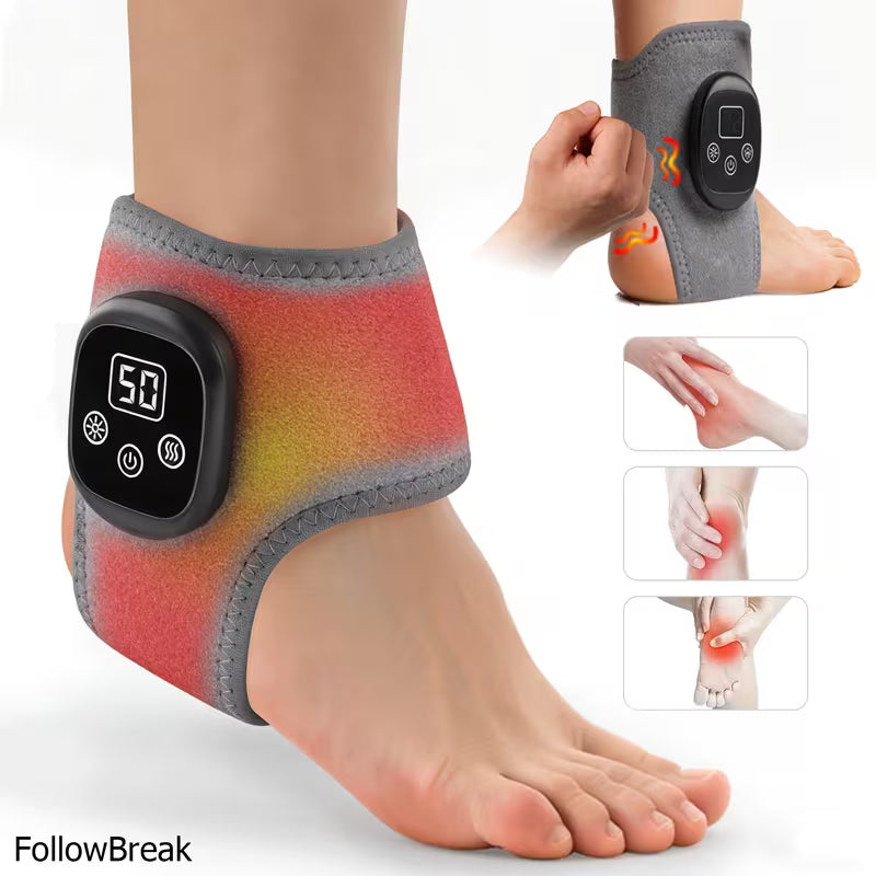 Wireless Heated Foot Wrap Massager – Digital LED Control, Multi-Mode Vibration & Deep Relief