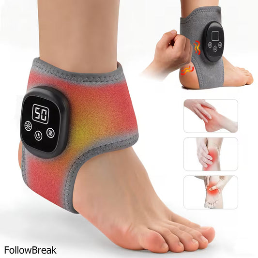 Wireless Heated Foot Wrap Massager – Digital LED Control, Multi-Mode Vibration & Deep Relief