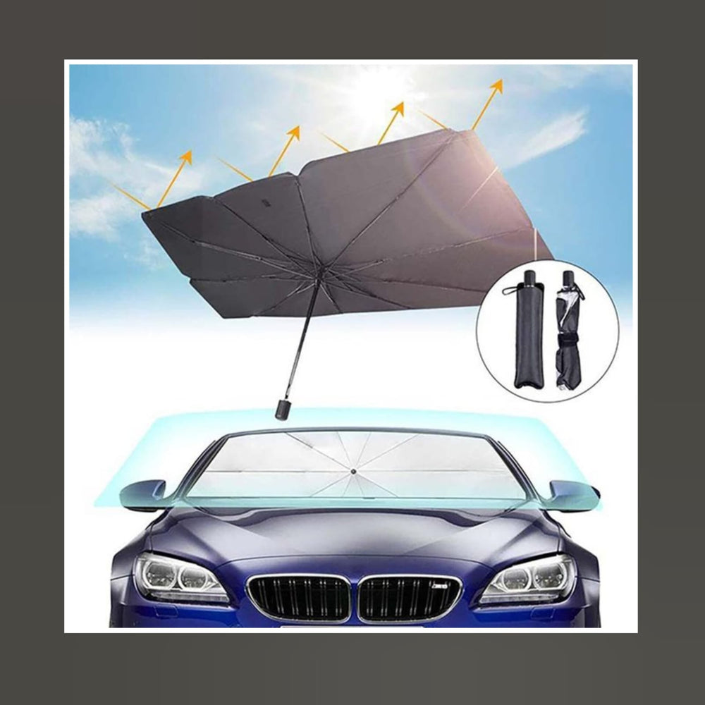 TitanShield Pro: The Instant-Deploy UV Windshield Umbrella & Interior Cooler