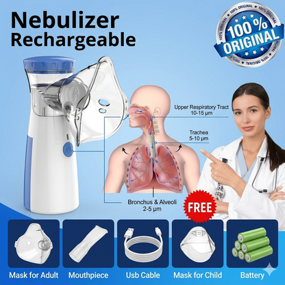 Advanced Portable Mesh Nebulizer – Silent, Fast Relief for Adults & Kids