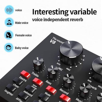 StudioMaster Pro: The Ultimate 192kHz/24-Bit USB Condenser Microphone & V8 Live Sound Card Bundle