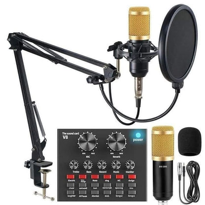 StudioMaster Pro: The Ultimate 192kHz/24-Bit USB Condenser Microphone & V8 Live Sound Card Bundle