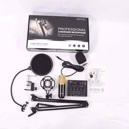 StudioMaster Pro: The Ultimate 192kHz/24-Bit USB Condenser Microphone & V8 Live Sound Card Bundle