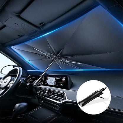 TitanShield Pro: The Instant-Deploy UV Windshield Umbrella & Interior Cooler