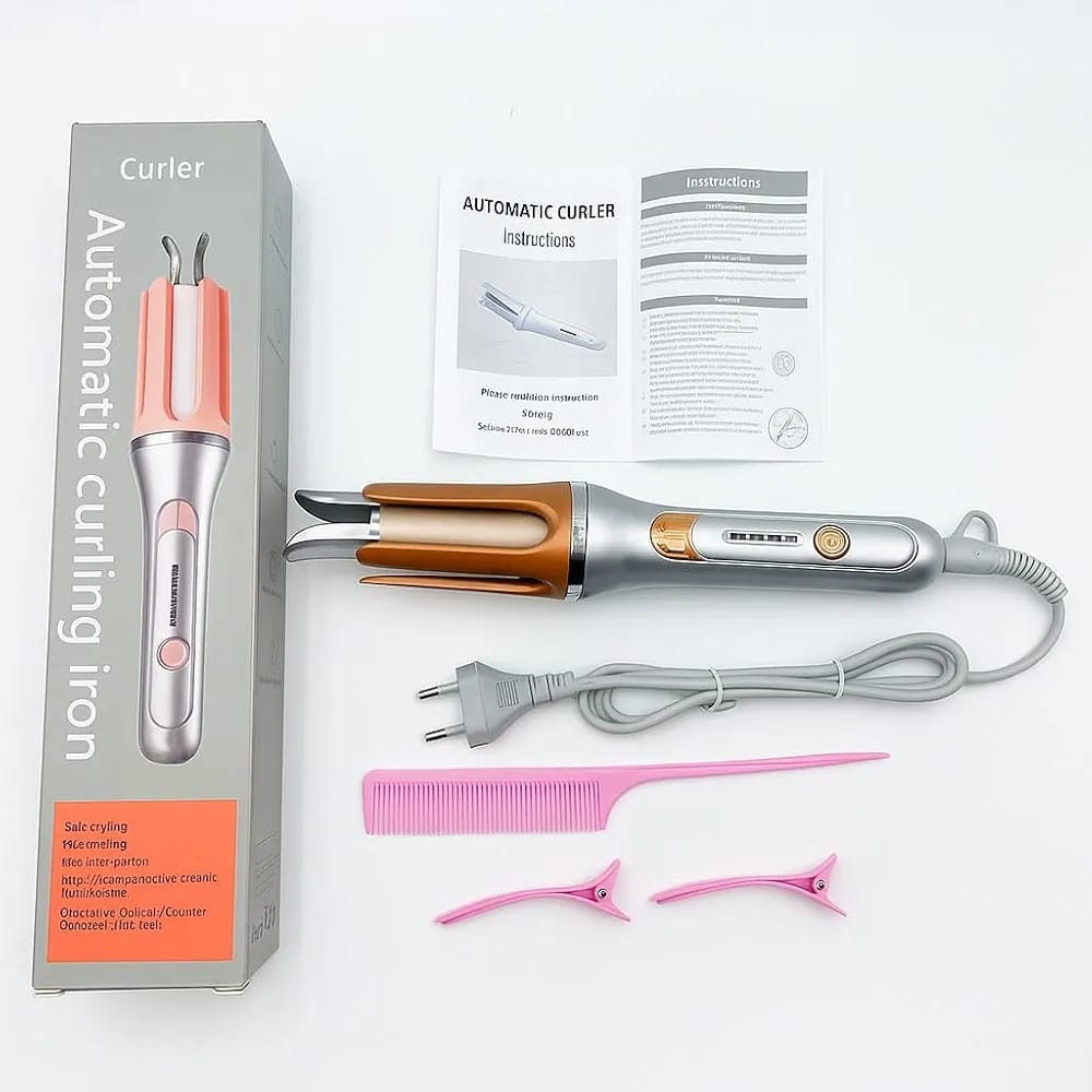 LuxeWave Pro: Ionic Automatic Rotating Curler with Essential Oil Infusion