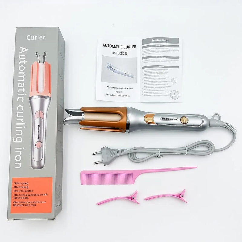 LuxeWave Pro: Ionic Automatic Rotating Curler with Essential Oil Infusion