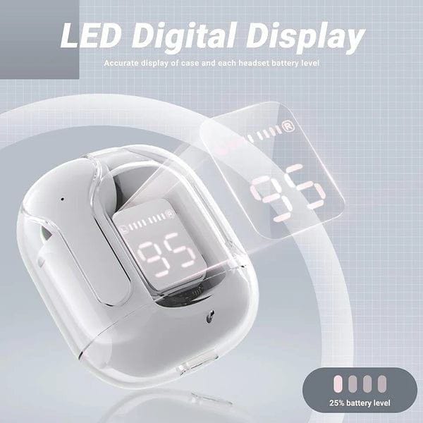 Crystal Pro Air 31: The Ultra-Transparent Hi-Fi Wireless Earbuds with LED Digital Power Display