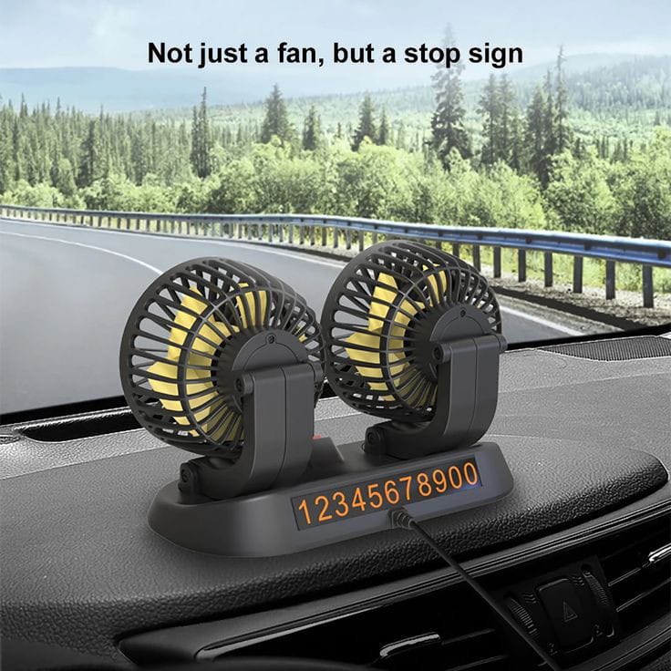 AeroFlow 360: The Ultra-Silent USB Turbine Fan for Instant In-Car Cooling