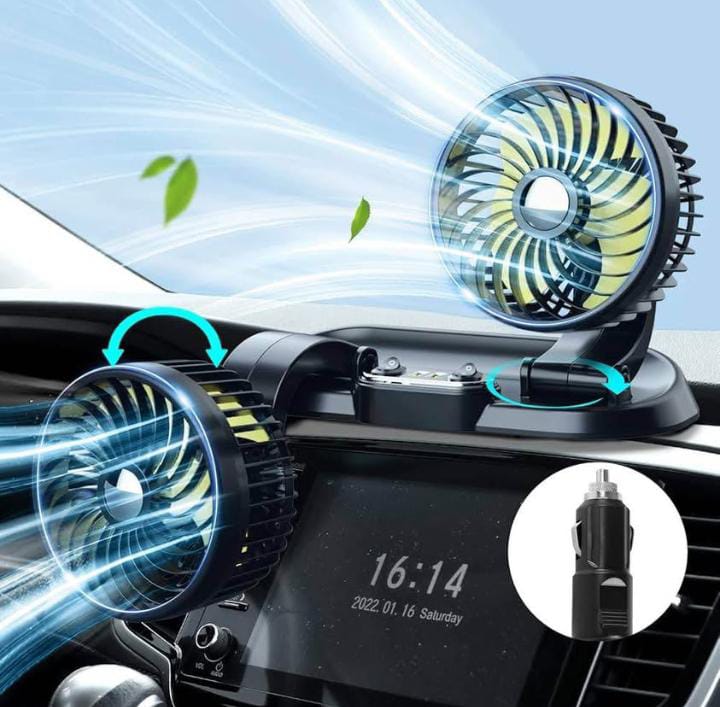 AeroFlow 360: The Ultra-Silent USB Turbine Fan for Instant In-Car Cooling