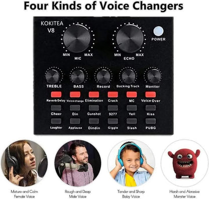 StudioMaster Pro: The Ultimate 192kHz/24-Bit USB Condenser Microphone & V8 Live Sound Card Bundle