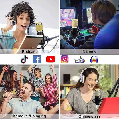 StudioMaster Pro: The Ultimate 192kHz/24-Bit USB Condenser Microphone & V8 Live Sound Card Bundle