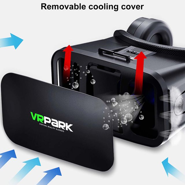 VR Park Pro: Ultra-Immersive 3D Virtual Reality Headset with Wireless Hifi Audio & Gamepad