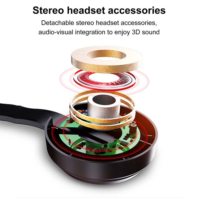 VR Park Pro: Ultra-Immersive 3D Virtual Reality Headset with Wireless Hifi Audio & Gamepad
