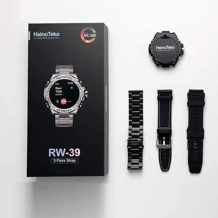 Haino Teko RW-39 Pro: Ultra-AMOLED Smartwatch Suite with 3 Signature Straps